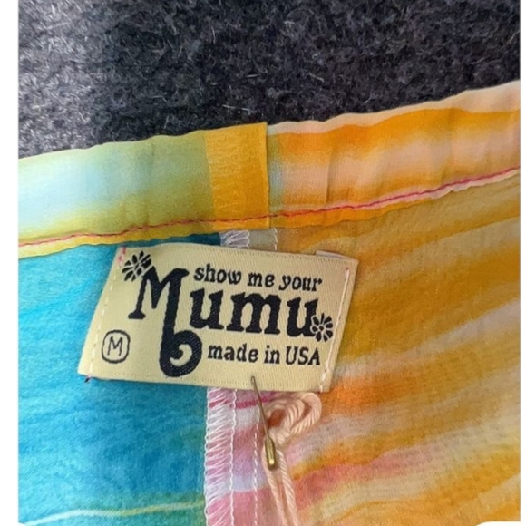 New with Tags! Show Me Your MUMU Lace Trim Cotton Tie Dye Shorts SZ Medium - Picture 4 of 4